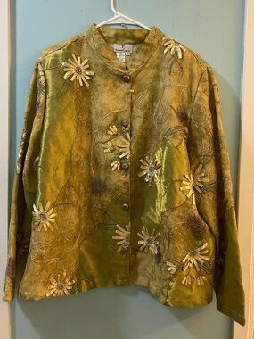 The Travel Collection Boutique Silk Jacket, Size 1x